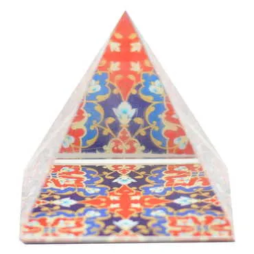 Mandala Themed Hemisphere Glass Paperweight 5Cm - Standart