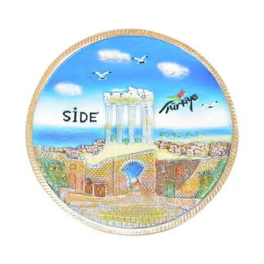 Side Themed Local Themed Ceramic Crystal Plate 20 cm
