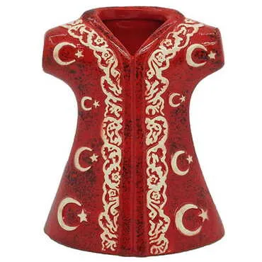 Ceramic Moon & Star Patterned Kaftan Figurines 8 Cm