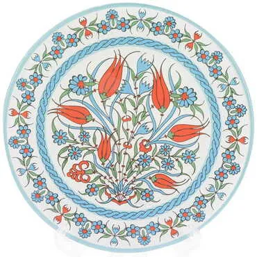 Tile Pattern Themed Bespoke Printed Glass Plate 21 Cm