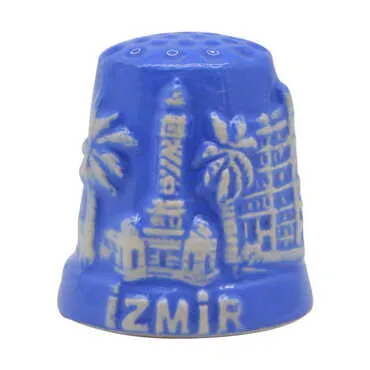Izmir Themed Relief Ceramic Thimble