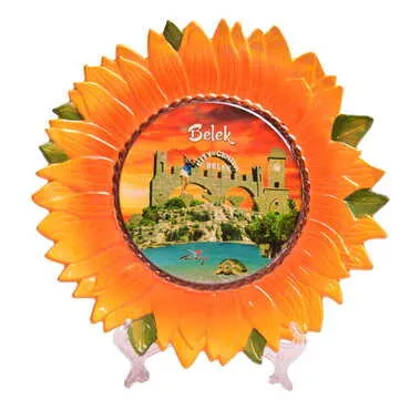 Toptan Belek Temalı Myros 26 Cm.ayçi̇çeği̇ Tabak