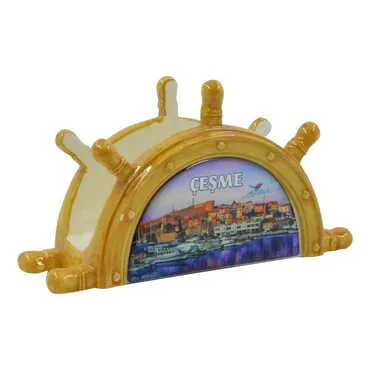 Toptan Çeşme Temalı Myros Seramik Çapa Peçetelik - 2