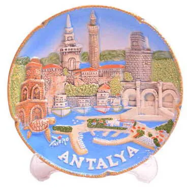 Antalya Region Ceramic Plate 15 Cm - Standart