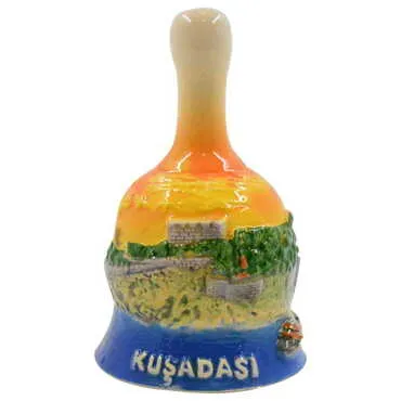 Kusadasi Themed Ceramic Orange Bell