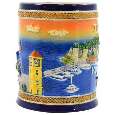 Toptan Kuşadası Kupa Mavi - Turuncu - Standart - 3