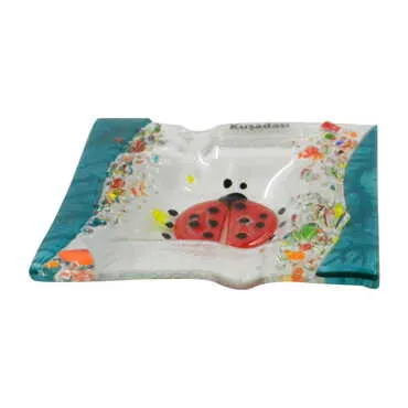 Kusadasi Themed Custom Printed Glass Ashtray - 2