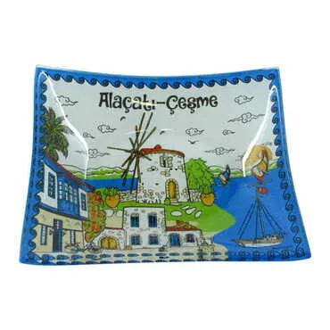 Alacati Region Themed Decorative Glass Appetizers 12X14 Cm