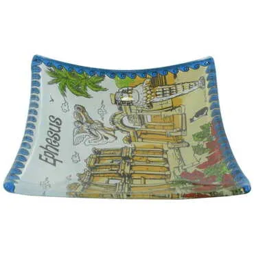 Toptan Efes Temalı Myros Dekoratif Cam Çerezlik 12X14 cm - Standart - 3