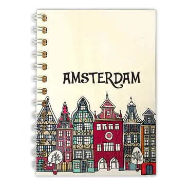 Customazible Custom Printed Wood Cover Notebook 120x170 mm - Standart