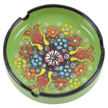 Turkish Ceramic Relief Ashtray Large Size - Standart - 3