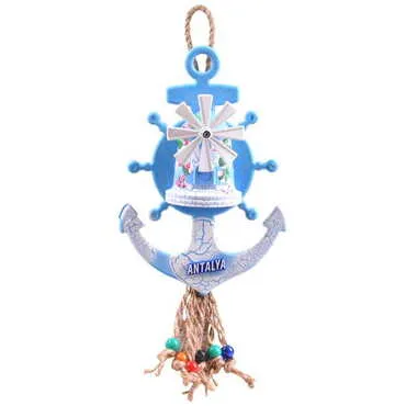 Antalya Themed Marine Themed Small Anchor Shaped Wall Hanger