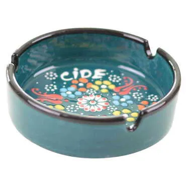 Cide Themed Turkish Ceramic Relief Ashtray Medium Size - 2