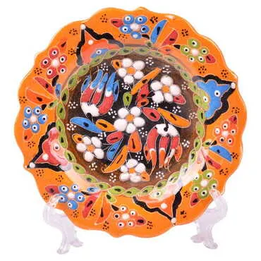 Turkish Ceramic Relief Plate 12 Cm - Standart