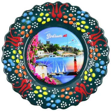 Toptan Şehre Özel Çini Myros Resim Tabak 30 cm