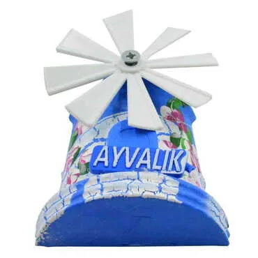 Ayvalik Themed Marine Themed Windmill Travel Fridge Magnet - 3