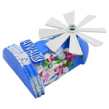 Ayvalik Themed Marine Themed Windmill Travel Fridge Magnet - 5