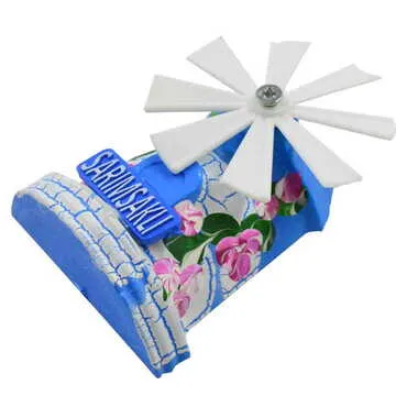 Sarimsakli Themed Marine Themed Windmill Travel Fridge Magnet - Standart - 3