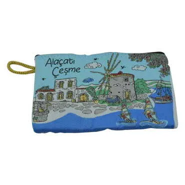 Alacati Themed Turkish Woven Regional Wallet 150X95X10 mm - Standart - 2