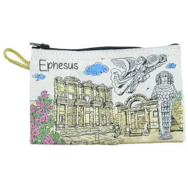 Ephesus Themed Turkish Woven Regional Wallet 150X95X10 mm - Standart - 2