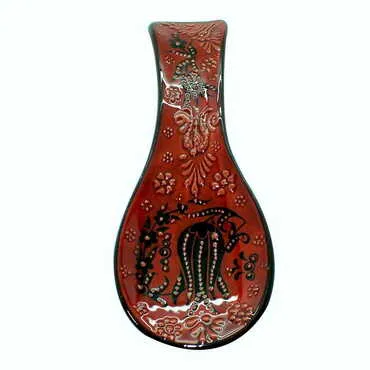 Turkish Ceramic Turquoise Spoon Rest - 2