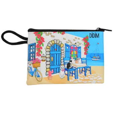 Didim Themed Turkish Woven Wallet 113x80x8 mm