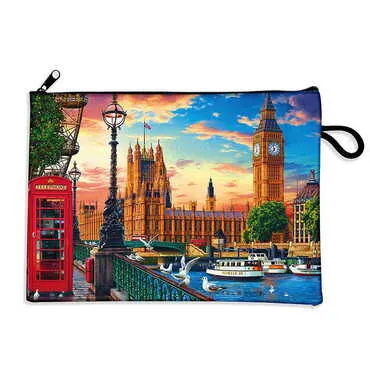 London Themed Turkish Woven Wallet 215x155x8 mm - Standart - 3