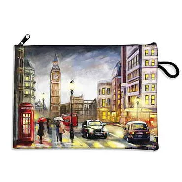 London Themed Turkish Woven Wallet 215x155x8 mm - Standart - 5