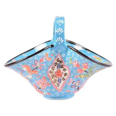 Turkish Ceramic Handpainted Basket - 3