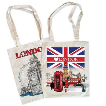 City Themed Customised Colorful Shopping Tote Bag 450x350 mm - Standart - 2
