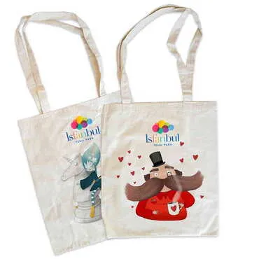 Theme Park Themed Customised Colorful Shopping Tote Bag 450x350 mm
