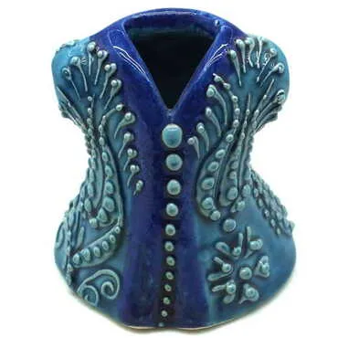 Turkish Ceramic Turquoise Kaftan Figurine 10 Cm