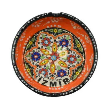 Izmir Themed Turkish Ceramic Special Relief Ashtray Big Size