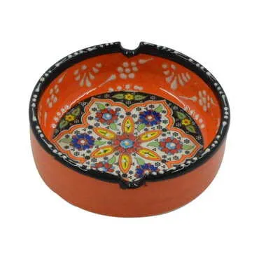 Izmir Themed Turkish Ceramic Special Relief Ashtray Big Size - 3