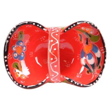 Turkish Ceramic Handpainted Basket Small Size - 3