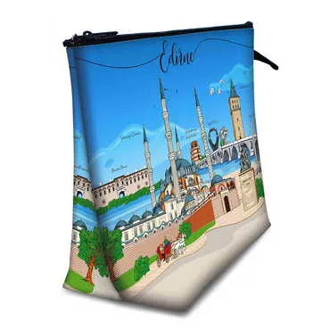 Toptan Edirne Temalı Myros Kç.körüklü Makyaj Çantasi 145*220*70 Mm - Standart - 2