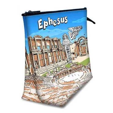Ephesus Themed Customised PVC Hooded Purse 145x220x70 mm - Standart - 2