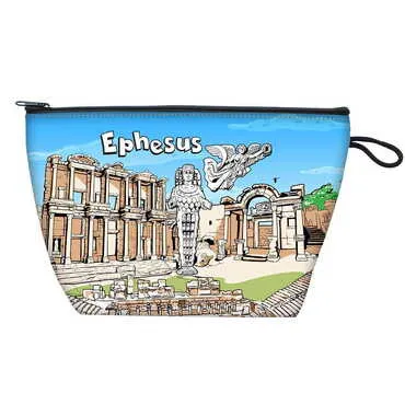 Ephesus Themed Customised PVC Hooded Purse 145x220x70 mm - Standart - 3
