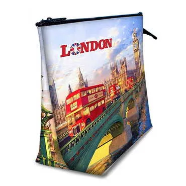 London Themed Customised PVC Hooded Purse 145x220x70 mm - Standart - 2
