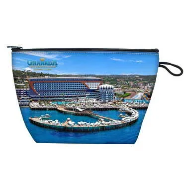 Toptan Otel Temalı Myros Küçük Körüklü Makyaj Çantası 145x220x70 mm - Standart - 3
