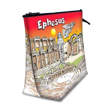 Ephesus Themed Turkish PVC Hooded Purse 160x270x80 mm - Standart - 2
