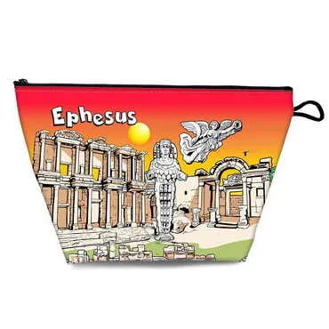 Ephesus Themed Turkish PVC Hooded Purse 160x270x80 mm - Standart - 3