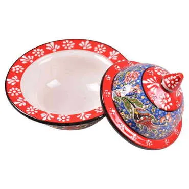 Turkish Ceramic Special Relief Candy Dish 13 Cm - 2