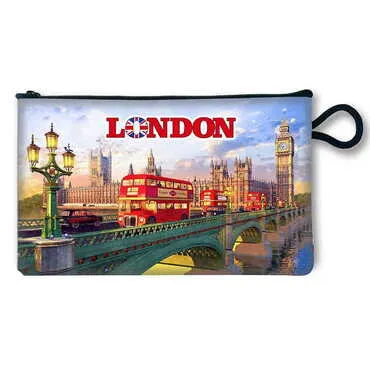 London Themed Customised PVC Coin Purse 100x150 mm - Standart