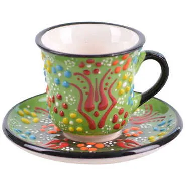Turkish Ceramic Coffee Cup Set 4 Pcs - 2