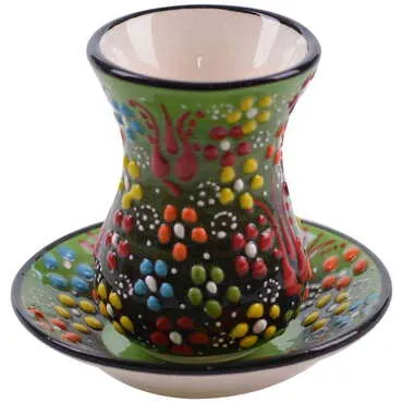 Turkish Ceramic Tea Cup Set 4 Pcs - 3