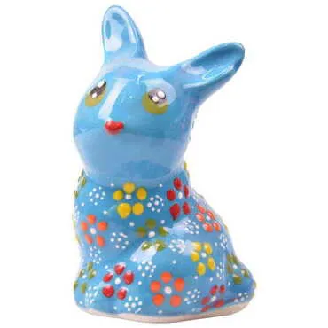 Turkish Ceramic Relief Rabbit Figurine Big Size
