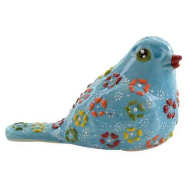 Turkish Ceramic Relief Pigeon Figurine Medium Size