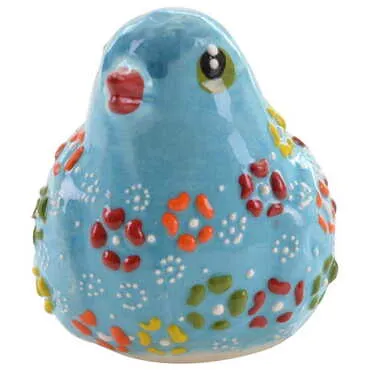 Turkish Ceramic Relief Pigeon Figurine Medium Size - 2