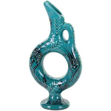 Toptan 20 Cm Turkuaz Hi̇ti̇t Vazo